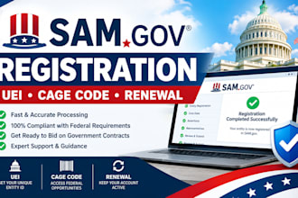 samgov registration uei and cage code sam gov renewal service 8a wosb sam
