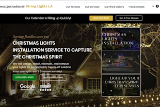 wix christmas light installation website holiday light installer website