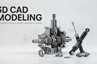 do 3d cad design, 3d modeling, cad design and 2d cad design using solidworks