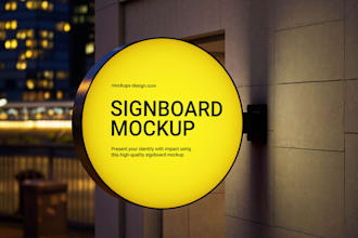 create storefront sign mockup, sign mockup, 3d signage and shopfront design