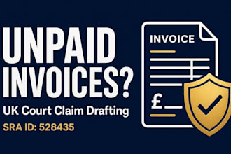 prepare your UK debt recovery court claim for unpaid invoices