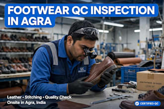 do quality control inspection for footwear in agra factories