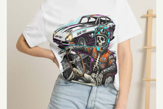 create unique streetwear graphics for tshirt and hoodies