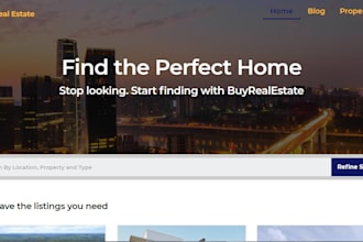 design wix real estate website realtor property listing service website
