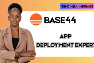 deploy,  connect domain ,publish and configure your base44 app or web app