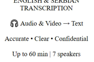 transcribe serbian or english audio accurately