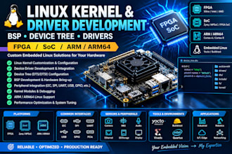 develop linux kernel drivers bsp and device tree for embedded systems