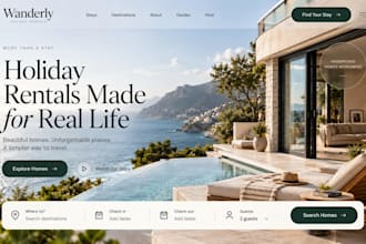 build wix airbnb management website vacation rental management service