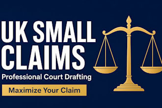 draft UK small claims documents for unpaid debt and disputes