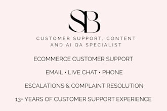 provide ecommerce customer support and escalations