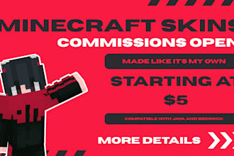 create a custom minecraft skin edit for you