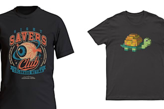 do retro vintage t shirt logo design