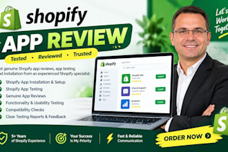write genuine shopify app review, shopify app testing, shoping app installation