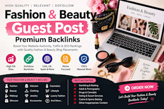 do premium fashion guest post backlinks with fashion and  beauty blogs