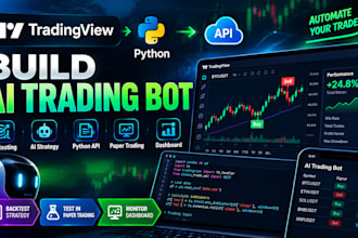 build ai trading bot tradingview python API backtesting paper trading dashboard