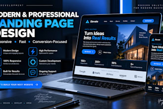 and develop a modern professional landing page