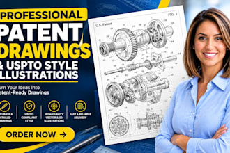 create professional patent drawings and uspto style patent illustrations