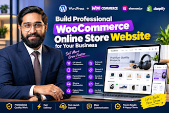 build professional woocommerce online store website for your business
