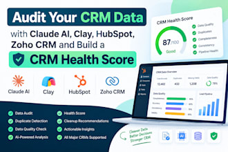 audit your CRM data with claude ai clay hubspot zohocrm build a CRM health score