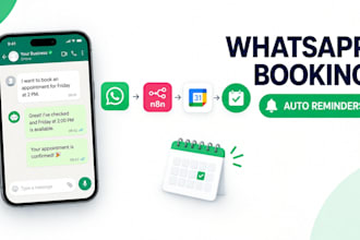 automate whatsapp booking and reminders with n8n