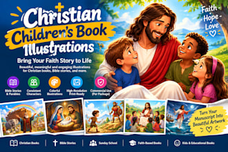 illustrate christian children book bible storybook picture book sunday schl art