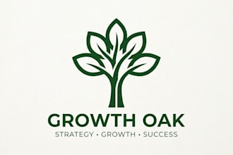 make modern minimalist business tree logo design