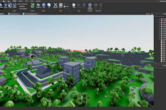build a custom roblox game, map city buildings and detailed game environment