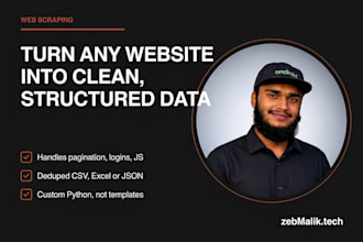 scrape any website and deliver clean structured data with python