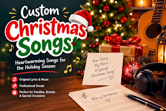 write and produce a custom christmas song, holiday music