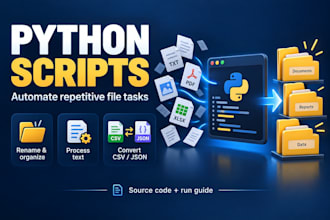 write custom python scripts for file automation
