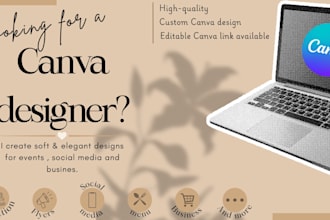 create soft and elegant canva designs for event or business