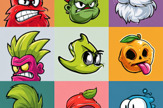 design a custom cute kawaii character logo