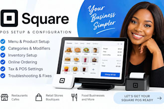 setup square pos, menu, inventory, modifiers