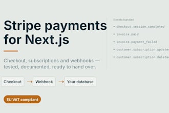 fully integrate stripe and develop your admin dashboard