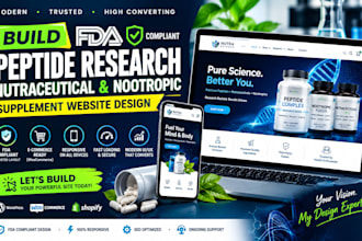 build fda complaint peptide research nutraceutical nootropic supplement website