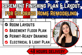 create basement finishing plans and layouts for colorado homes