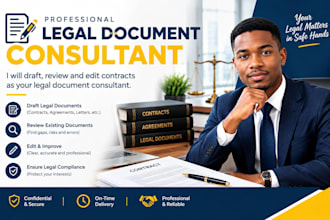 draft, review and edit contracts as your legal document consultant