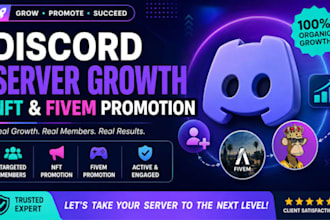 boost discord server, organic discord promotion to gain real and active members