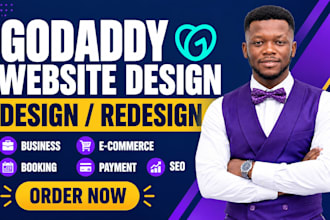 build godaddy website design and redesign