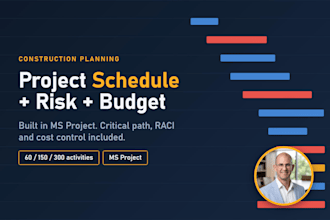 build your construction project schedule with risk and budget control