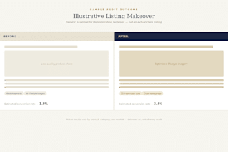 audit and optimize your online product listing on etsy or amazon