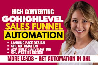 setup gohighlevel sales funnel go high level CRM automation and ghl website