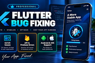 fix flutter bugs, errors, crashes and issues in your flutter app