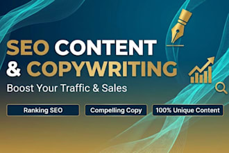 write compelling SEO content writer, article writing, website copywriting