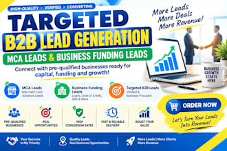 do targeted b2b lead generation, mca leads, business funding leads