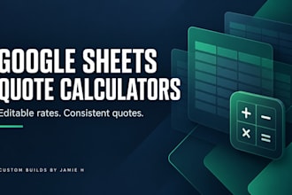 build a google sheets pricing quote and profit calculator