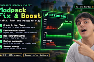 fix, optimize and create your custom minecraft modpack