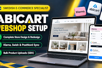 designa en svensk e handelsbutik pa abicart och konfigurera SEO for butiken