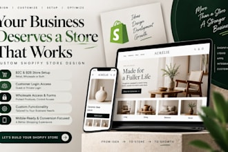 design shopify store, shopify wholesale, custom shopify store, shopify redesign