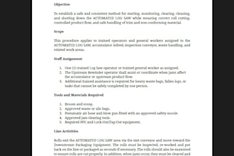 create professional manufacturing sops and work instructions